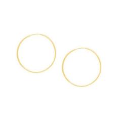 Brinco Rommanel Banhado A Ouro Argola Média Fina Lisa 522013, 0