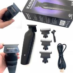 Maquininha Kemei KM-2299 Profissional para Aparar Cabelo Barba USB Ent