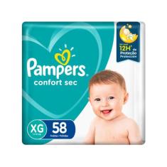Fralda Pampers Confort Sec Fortbag XG com 58 unidades