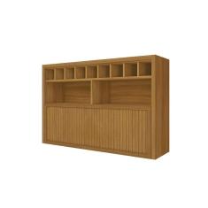 Armário Aéreo Cozinha Modulado Imperatriz 1 Porta C/ Adega 120cm Freijó - Nesher
