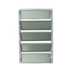 Janela Basculante de Alumínio 100x60cm com Vidro Boreal Anodizado Plus Brimak Brilhante