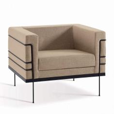 Poltrona Le Corbosier Daf Mobiliário Mostarda