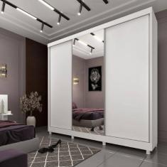 Guarda Roupa Casal 3 Portas 4 Gavetas Somalia com Porta Espelho Espresso Tcil Móveis Neve