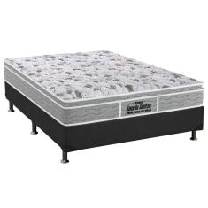 Cama Box Casal: Colchão Espuma D45 Probel /EP Anatômico Guarda Costas Próextreme Plus + Base CRC Suede Gray(138x188)