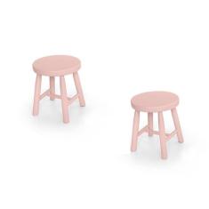 Kit 2 Banquetas Infantil Espanha DEISS Rosa