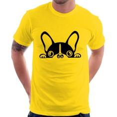 Camiseta Cachorro Boston Terrier - Foca na Moda, Amarelo, GGG