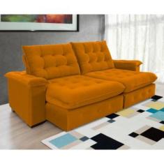Sofá Coliseu 2,00m Retrátil E Reclinável Super Pillow  - Terra