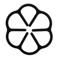 Descanso De Silicone Para Panela Flor Preto