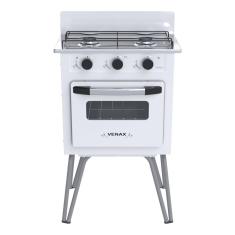 Fogão Portátil 2 Bocas Venax Gemini Vetrô Gas GLP Branco