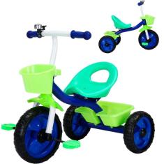 Triciclo Infantil Pedal 3 Rodas Passeio Bicicleta Segurança Jony Verde - Baby Style