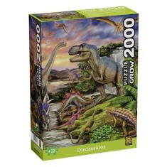 Quebra Cabeça 2000 Pçs Dinossauros - Grow 4266