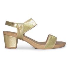 Sandália Usaflex Feminina Elástico Salto Bloco Y8204-Feminino