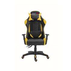 Cadeira Gamer Stars Com Encosto Reclinável Mecanismo Backsystem Preta e Amarela