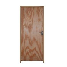 Kit Porta de Madeira 210x80cm Batente 14cm Fechadura Alavanca Comum Interna Hale Esquadrias Mescla