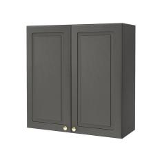 Armário Aéreo 2 Portas 80cm Paris Indekes Cinza