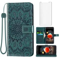 Capa de telefone para LG Aristo 2 3 Plus/Rebel 4 LTE/Tribute Empire Dynasty/Zone 4/K8 Plus 2018 K8S/Fortune 2/Phonenix 4/Risio 3 carteira com protetor de tela de vidro temperado Flip Aristo3+ 2+ 3+