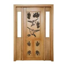Portal Madeira Maciça Vitrô Duplo Beija Flor Real Entalhada Completa 1