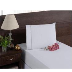 Lençol Macio Cama Solteiro 400 Fios Branco - Veneza Enxovais
