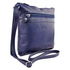 Bolsa Transversal CRAVO em Couro Galvani, Azul