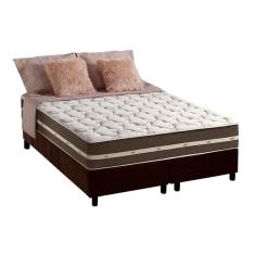 Cama Box King: Colchão Molas Anjos Superlastic Classic + Base Crc Suede Brown(193X203)