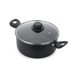 Multiflon Caçarola Aluminio Antiaderente 22 Centimetros Com Tampa de Vidro Grafite Gourmet Resistente Durável e Saudável