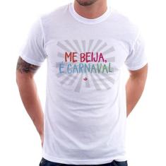 Camiseta Me beija, é carnaval - Foca na Moda, Branco, GGG