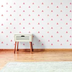 Adesivo de Parede Triangulos Tons de Rosa 121un