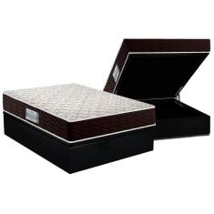 Conjunto Box Baú Queen: Colchão Espuma Probel D33 ProDormir Advanced + Base CRC Suede Black (158x198)