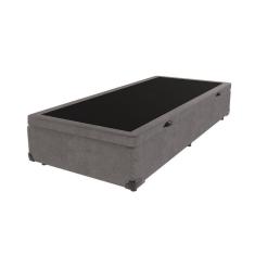 Base Box Baú Solteiro Cinza De Madeira 88cm Kazamix