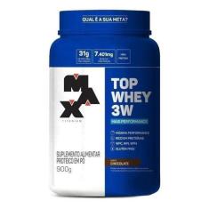 Top Whey 3W Mais Performance (900g) Max Titanium, 1, 900g, Chocolate