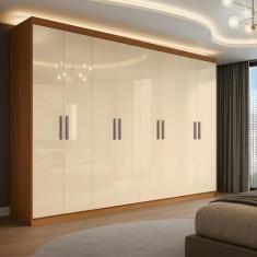 Guarda Roupa Casal 8 Portas 4 Gavetas Paris Espresso Móveis