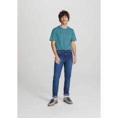 Calça Jeans Masculina Tradicional Com Elastano