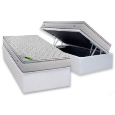 Cama Box Baú Solteiro: Colchão Molas MasterPocket Ensacadas Luckspuma 