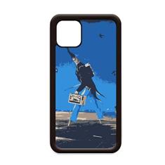 Capa com ilustração grotesca de fundo azul de desenho animado para iPhone 11 Pro Max para Apple Mobile Case Shell