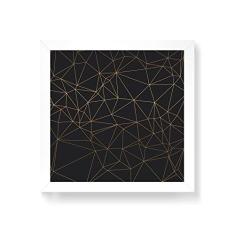 Arte Maníacos Quadro Decorativo Optical Aramado - 50x50cm (Moldura em laca branca)