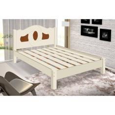 Cama Casal Siena Off White /Canela