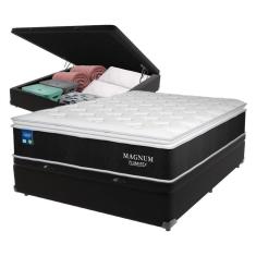 Cama Box Casal Baú Colchão Magnum Plumatex Chronos 180g D26