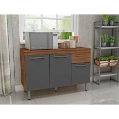 Balcão Copa 3 Portas 1 Gaveta Moderno Dacheri