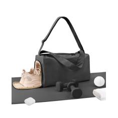 Bolsa de ginástica pequena para mulheres com compartimento para sapatos, bolsa de viagem elegante para avião, bolsa leve para mulheres e homens, bolsa esportiva de ginástica com bolso molhado para