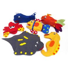 Fantoches Animais Do Mar Com 6 Personagens Em Feltro