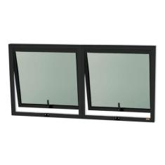 Janela de Alumínio Maxim-ar 2 Seções 60x120cm Vidro Mini Boreal Confor