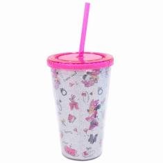 Copo Com Canudo Minnie 450ml - Disney - Taimes