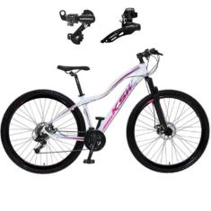 Bicicleta Aro 29 KSW MWZA Feminino 24 Velocidades Alumínio MTB Câmbios