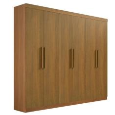 Guarda Roupa Casal 6 Portas 4 Gavetas - Leblon-Cinamomo - Móveis D`Doro