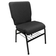 01 Cadeira para Igrejas c/ Porta Biblía e Porta Cálice Preto