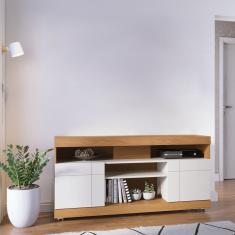 Rack Para Tv Até 47 Polegadas 2 Portas 4 Nichos Yara Freijó - Off White