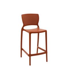 Banqueta Tramontina Safira Alta Residência em Polipropileno e Fibra de