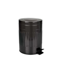 Lixeira Retrô Preta 5 L Mor