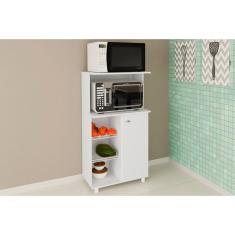 Balcão Fruteira Cozinha BF3207 c/ 1 Porta 2 Cestos e 1 Nicho 60cm Branco - Tecno Mobili
