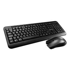 Kit Teclado e Mouse Sem Fio C3Tech K-W60BK, ABNT2, 1600 DPI, Preto